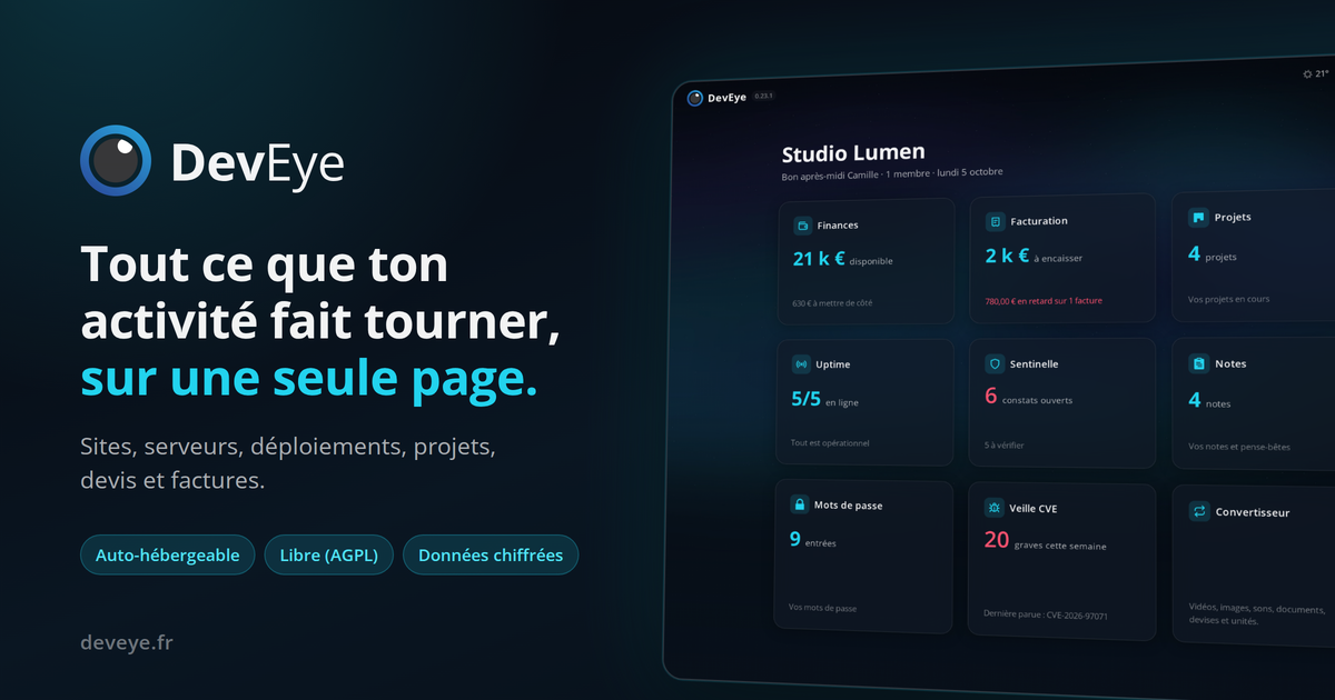 DevEye, la veille de ton infra